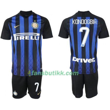 Fotballdrakt Inter Milan KONDOGBIA 7 Barn Hjemmetrøye 2018-2019 Kortermet
